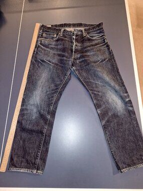 Momotaro 0105SP Going To Battle Selvedge Jeans Faded Size 32